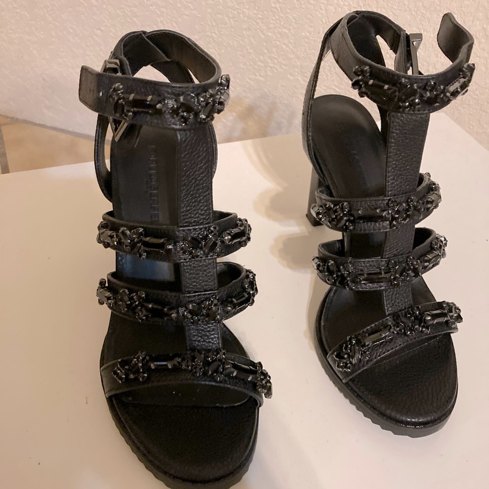 Karl Lagerfeld Paris “Bristol” heels. New w/box. Size 8.5. Gorgeous shoes!!